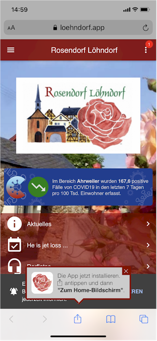 2. Installation der App