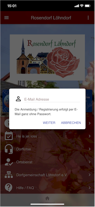 5. Benachrichtigungsadresse eingeben
