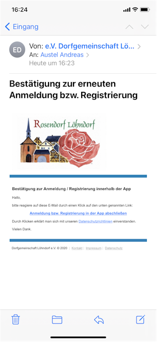 6. E-Mail-Adresse bestätigen